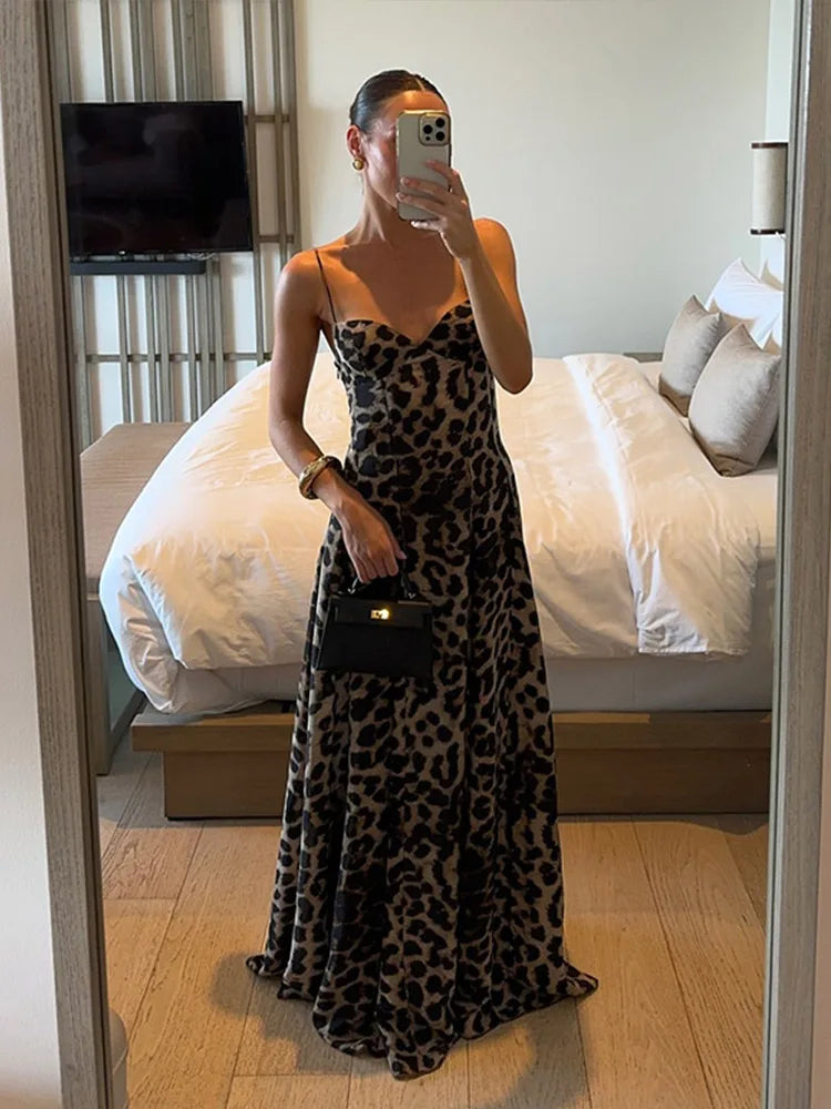 Antonella - Leoparden-Maxikleid
