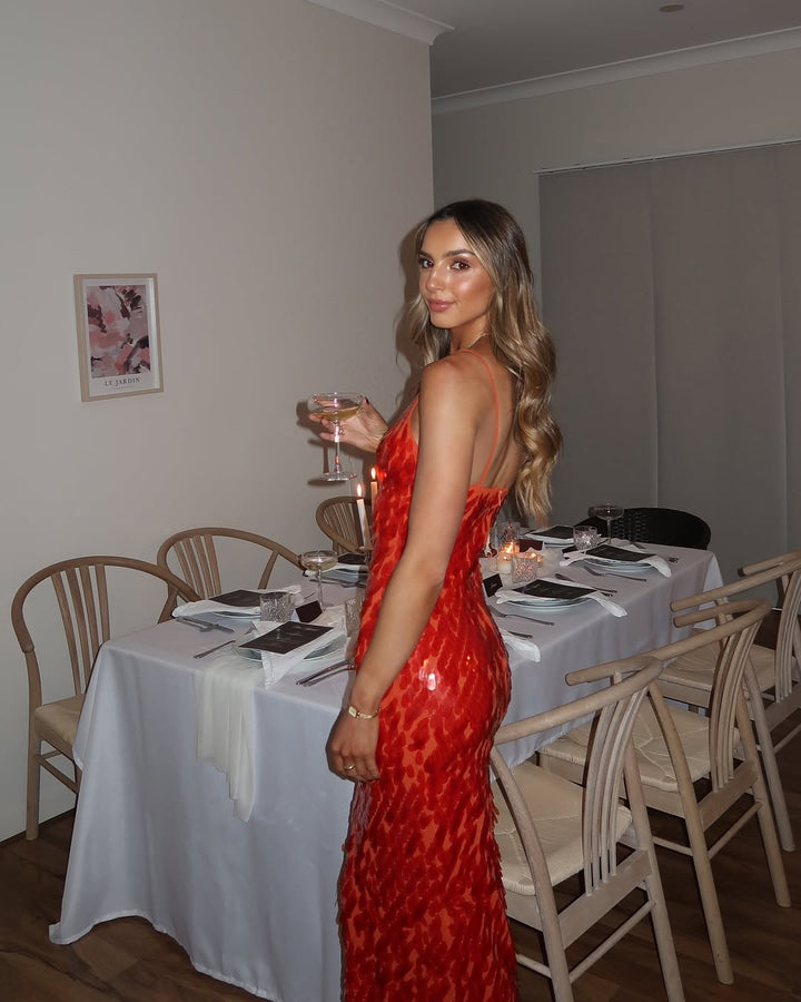 Kailani | Langes Maxikleid mit Pailletten