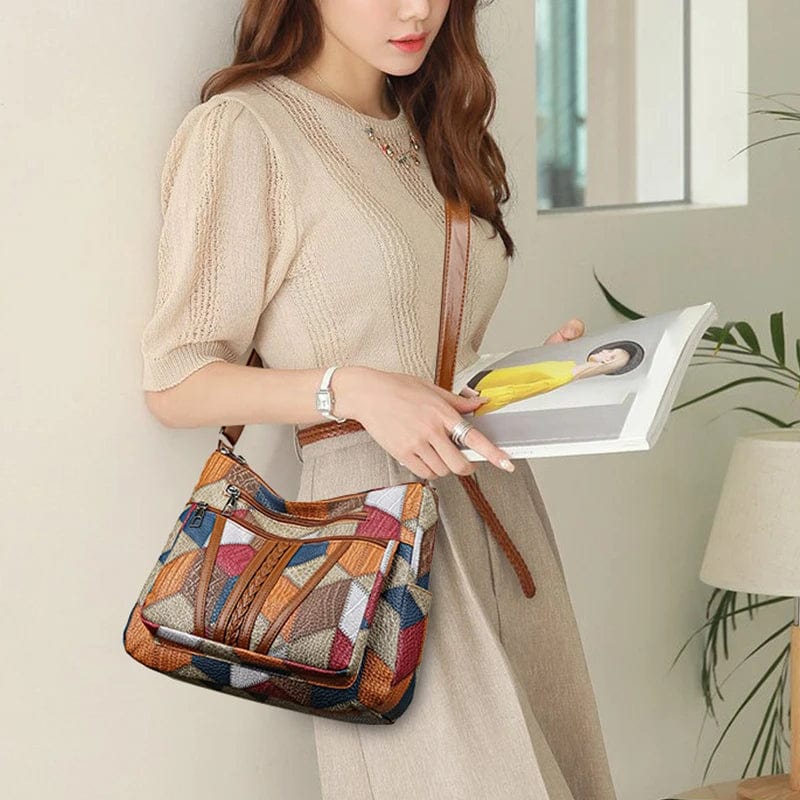 Avon – Mosaik-Lederhandtasche