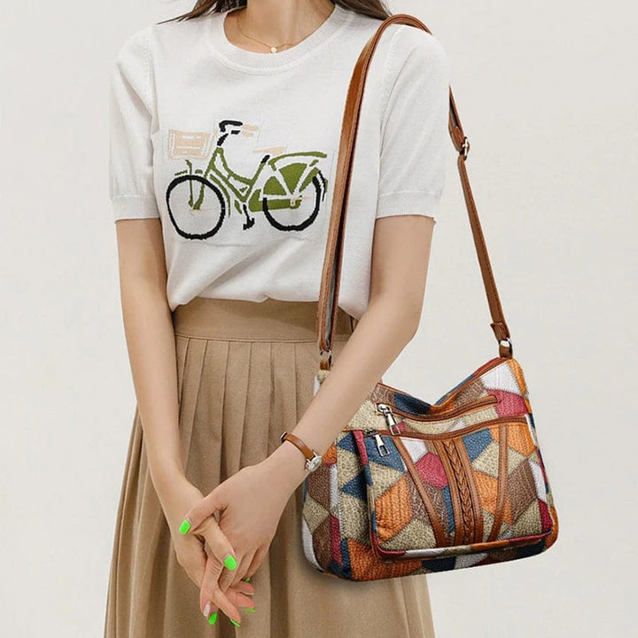 Avon – Mosaik-Lederhandtasche