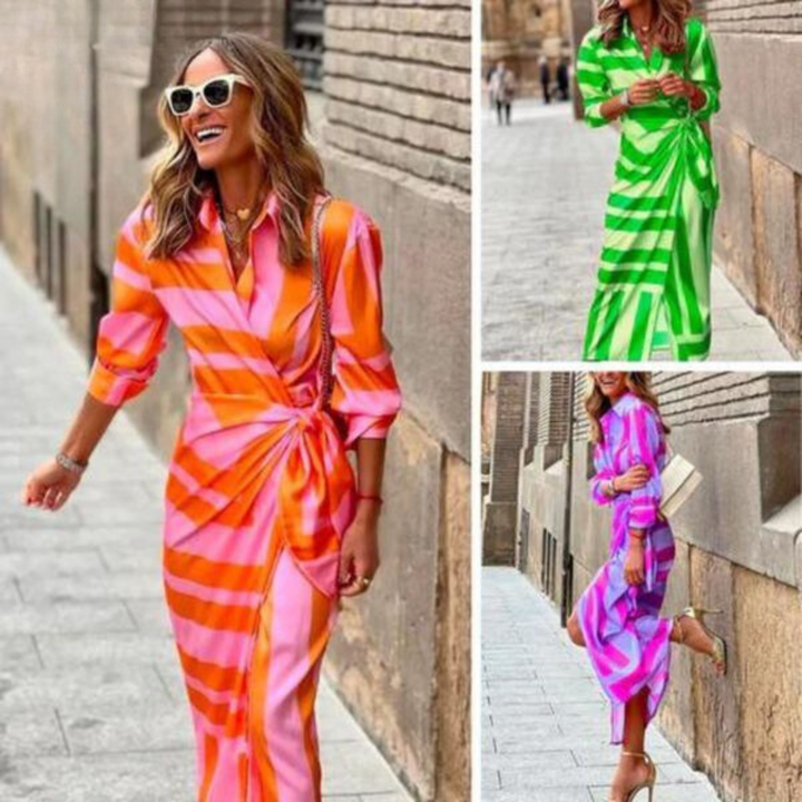Helmi - Frühling Sommer Mode Druck Rock Kleid
