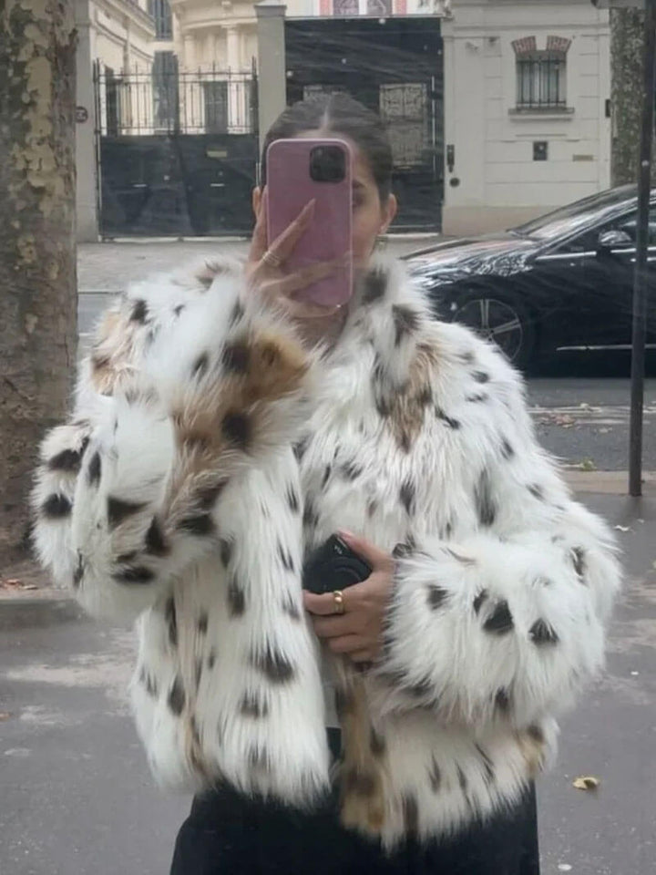 Zayne - Übergroße Kunstpelzjacke