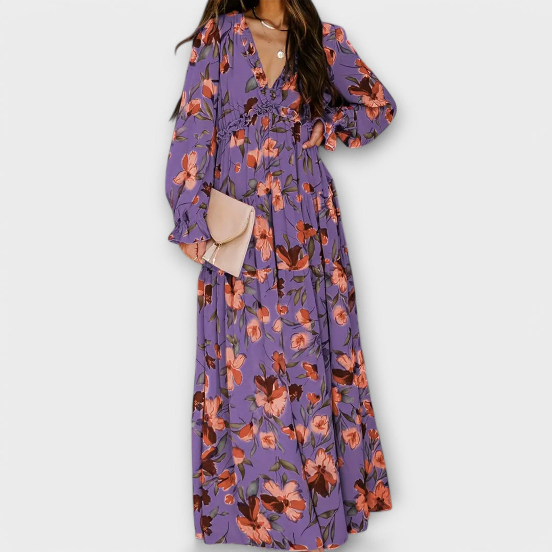 Rosalie - Elegantes Florales Maxikleid
