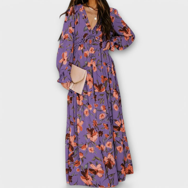 Rosalie - Elegantes Florales Maxikleid