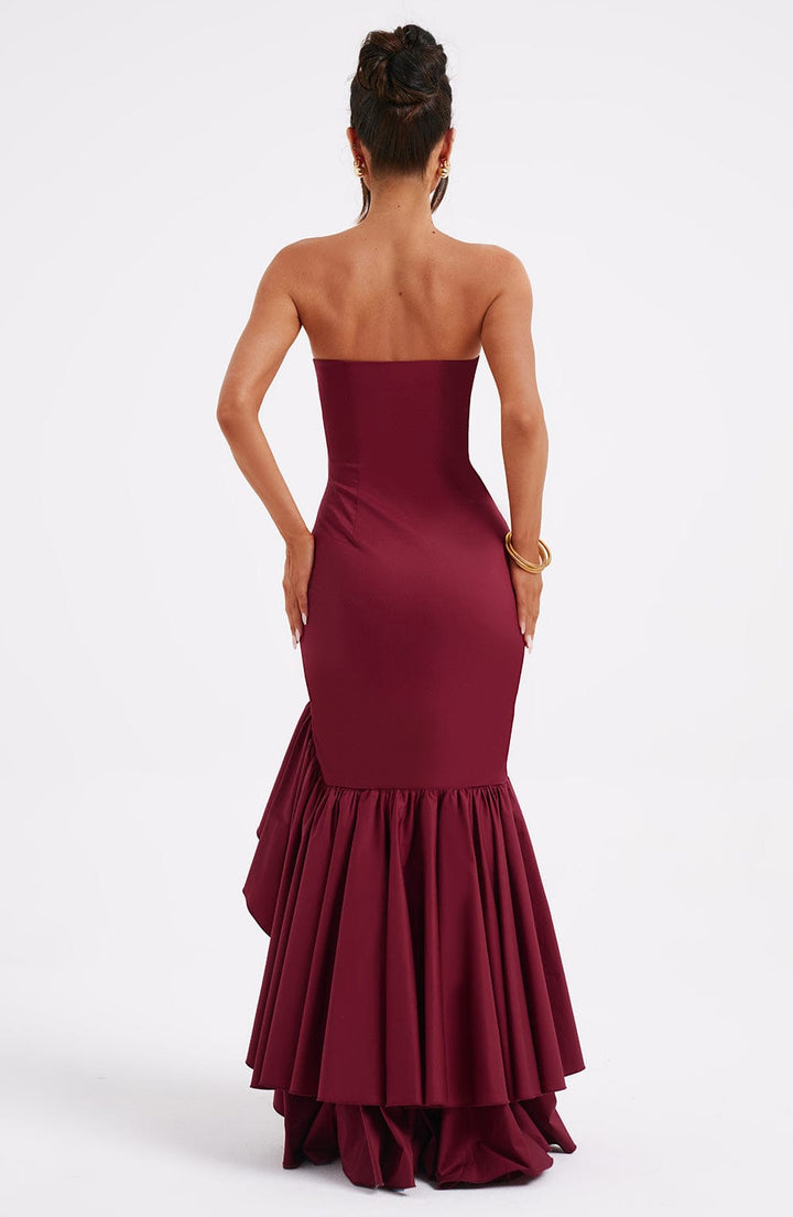 Xyrelle™ | Ärmelloses Maxikleid mit Schlitz und Rüschen
