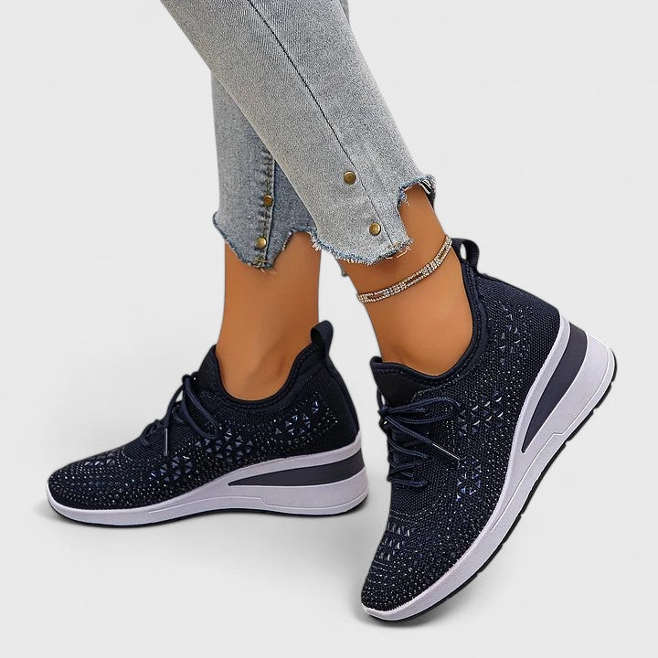 Viviane - Leichte orthopädische Sneaker mit glitzerndem Finish.