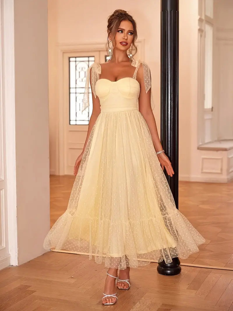 Carmen -Elegantes Mesh-Abendkleid