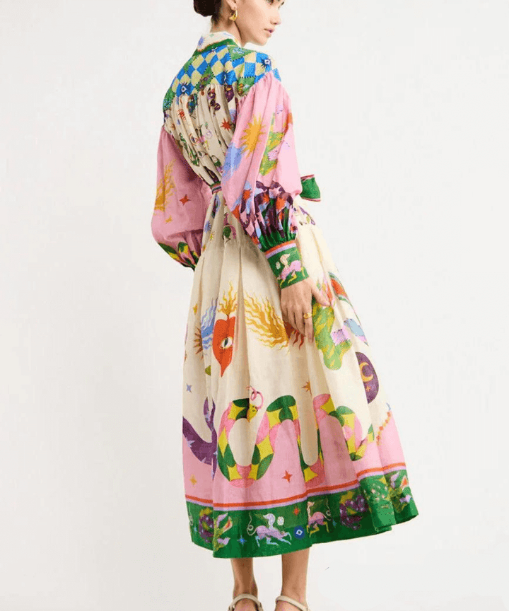 Dorthe - Elegantes italienisches Maxikleid.