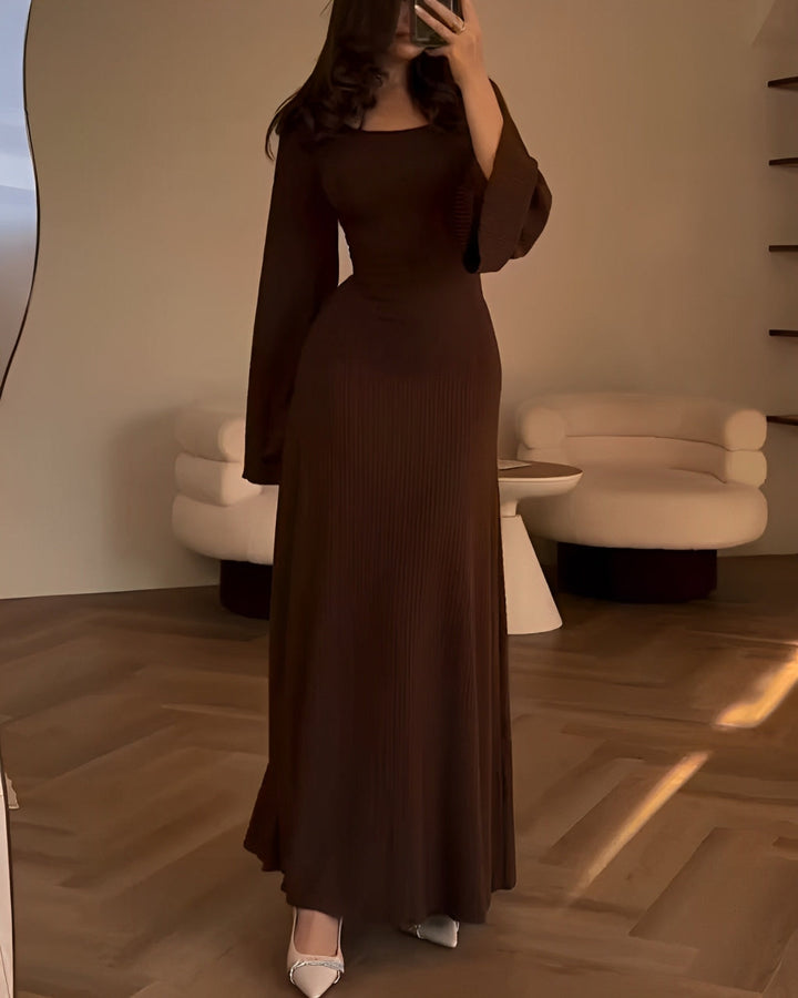Aiah - Elegante Strick-Maxi-Kleid