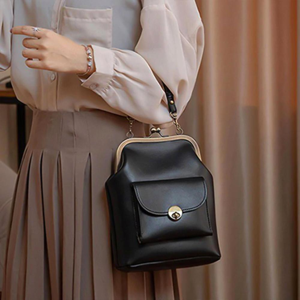 Margarete – Vintage Kussverschluss Schultertasche