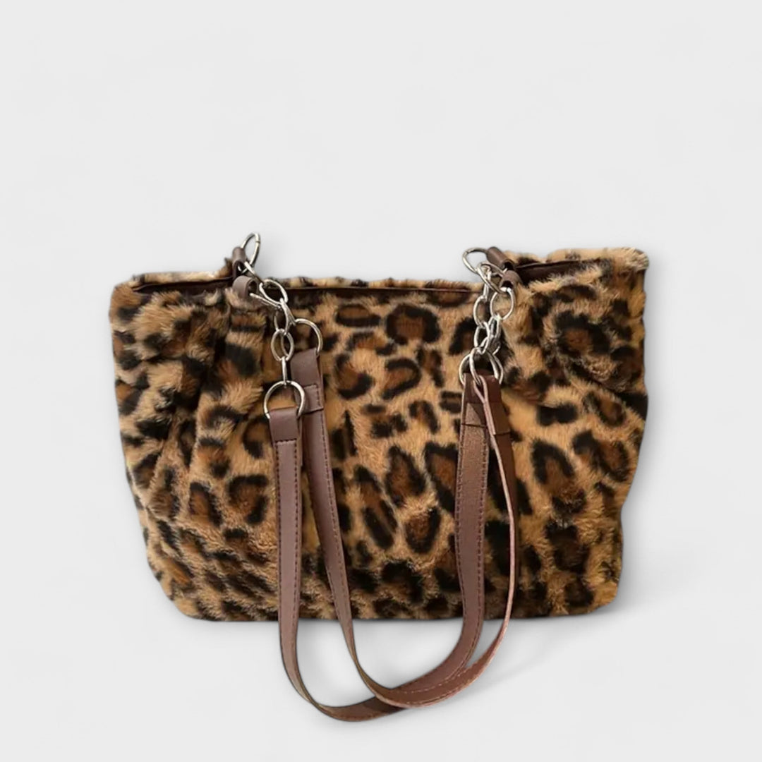 Morwen - Trendy Leopardenfell-inspirierte Tasche aus weichem Kunstpelz