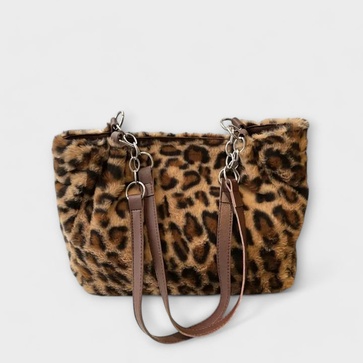 Morwen - Trendy Leopardenfell-inspirierte Tasche aus weichem Kunstpelz