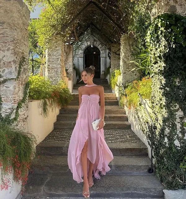 Collins | Trägerloses Maxikleid mit Rüschen