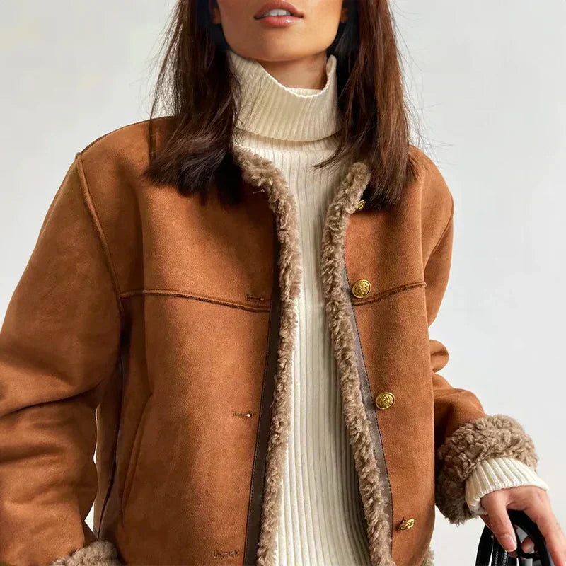 Lila - Shearling Jacke