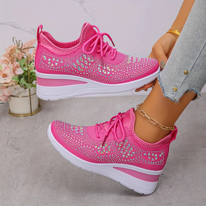 Viviane - Leichte orthopädische Sneaker mit glitzerndem Finish.