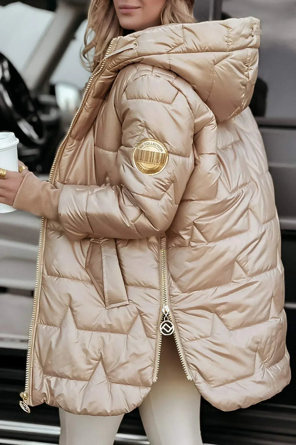 Dena - Stilvolle Winterjacke mit Kapuze und Wattierung