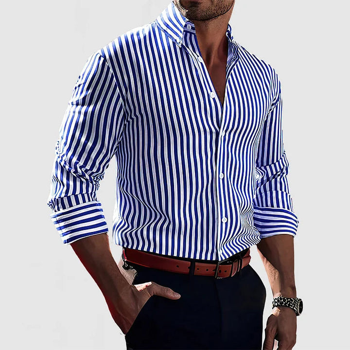 Nathan - Formal Gestreiftes Hemd