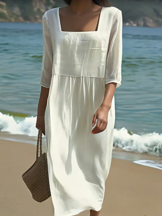 Amelia - Elegantes Leinenkleid
