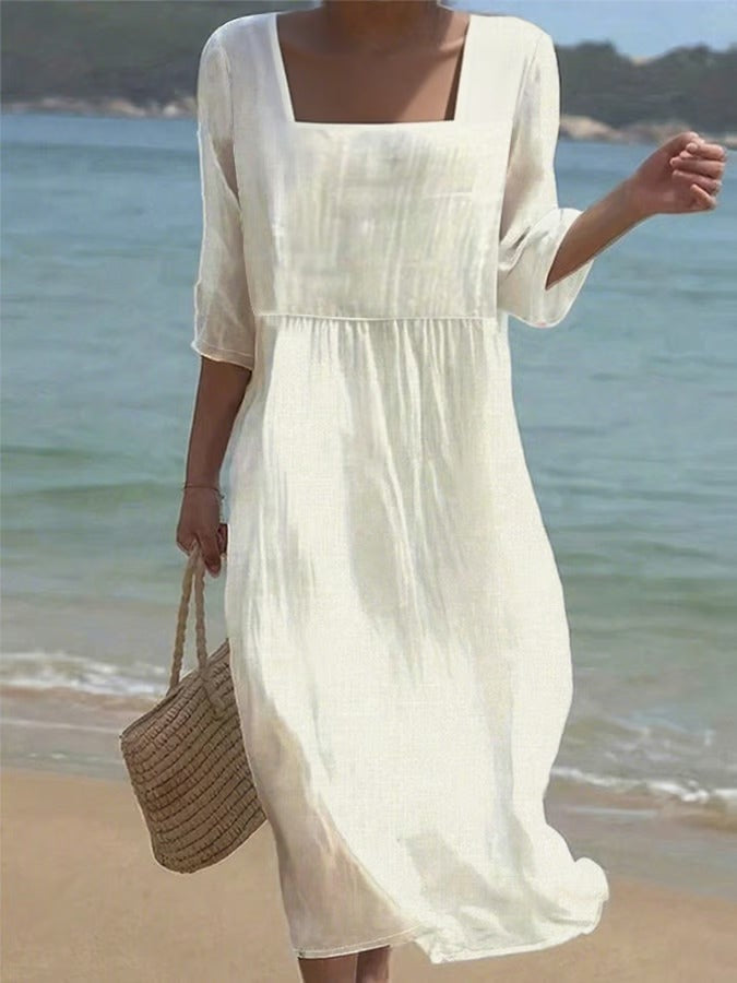 Amelia - Elegantes Leinenkleid