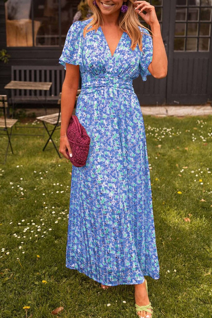 Harlow - Süßes geblümtes Kleid mit V-Ausschnitt