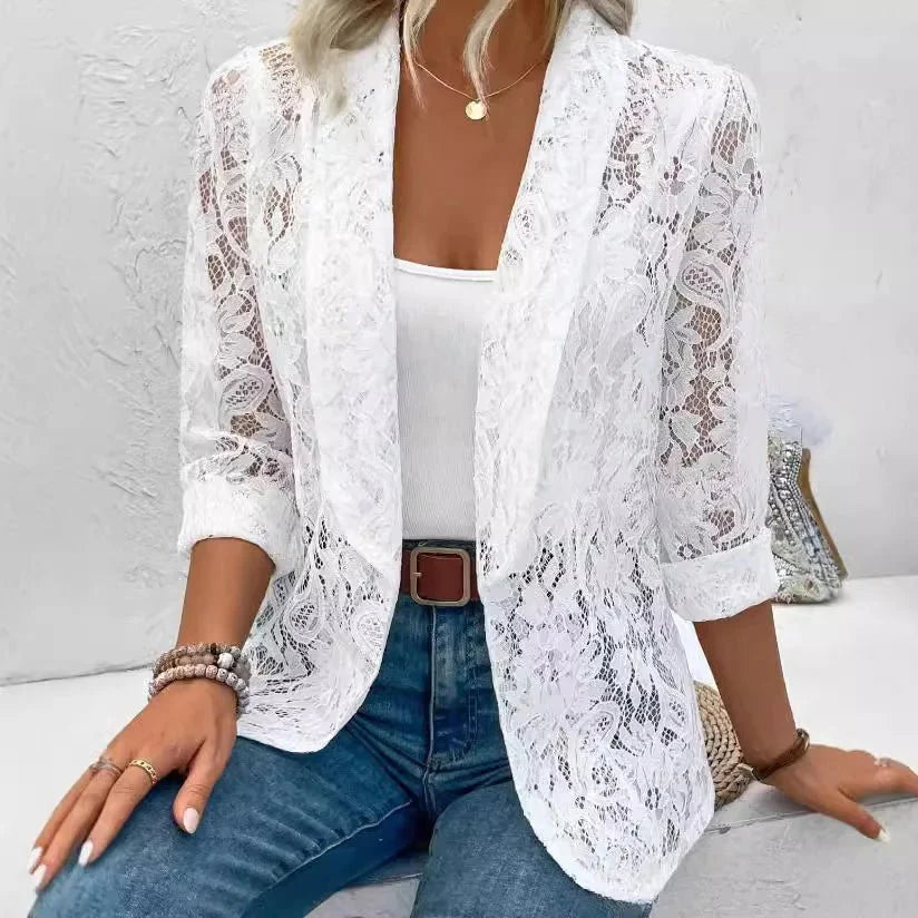 Lucienne -  Eleganter Damenblazer mit Spitze
