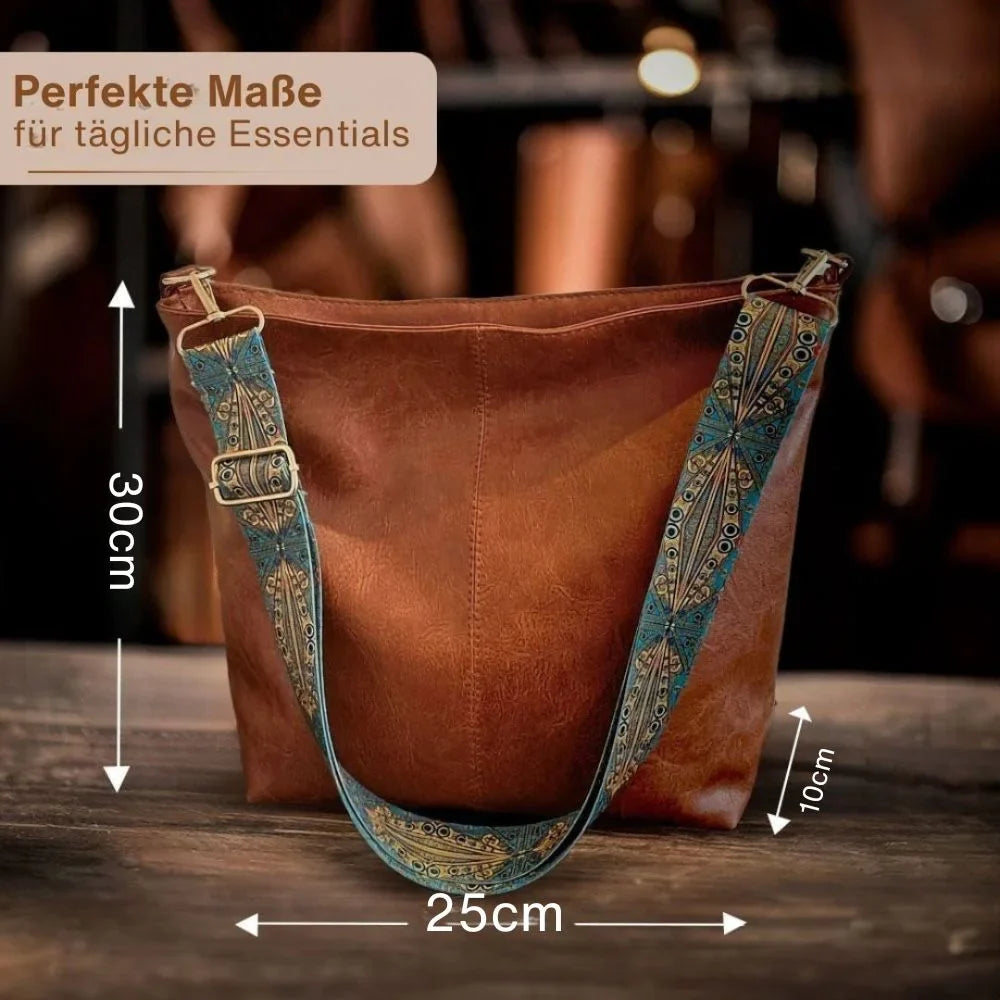 Greta - Vintage Leder-Schultertasche