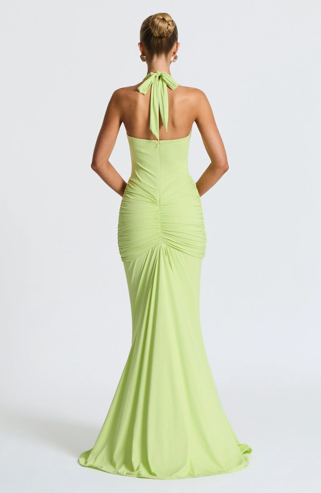 Rhea - Drapiertes Jersey-Maxikleid