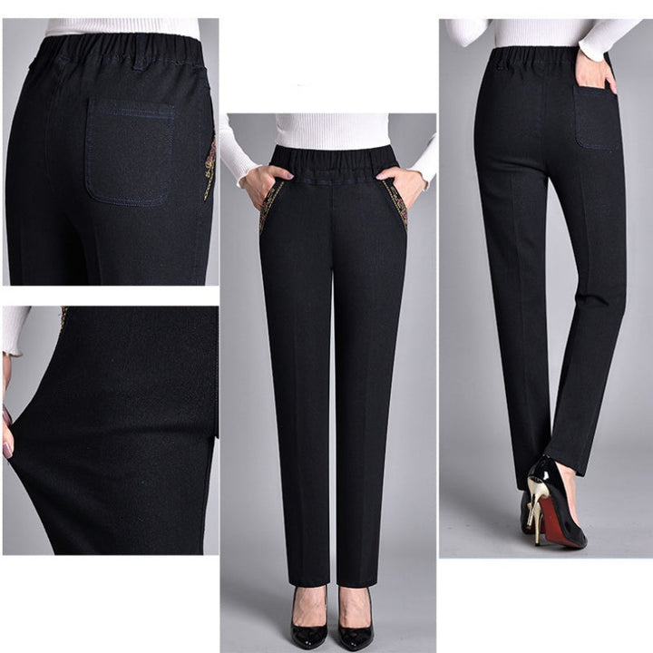Gela - Damenjeans mit Seitentaschen und elastischem Bund
