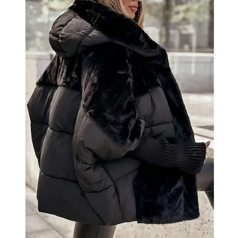 Yohan - Patchwork-Puffer mit Kapuze für Dame