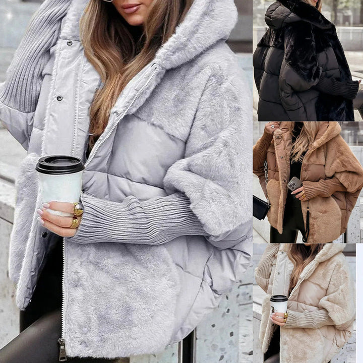 Yohan - Patchwork-Puffer mit Kapuze für Dame