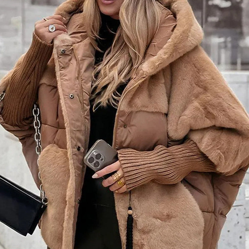 Yohan - Patchwork-Puffer mit Kapuze für Dame