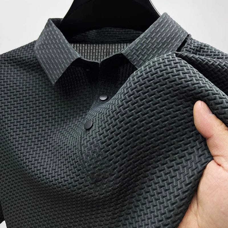 Grayson- Bricado Silk Poloshirt