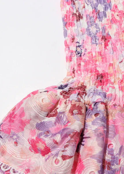 Cecilia | Trägerloses Blumenkleid