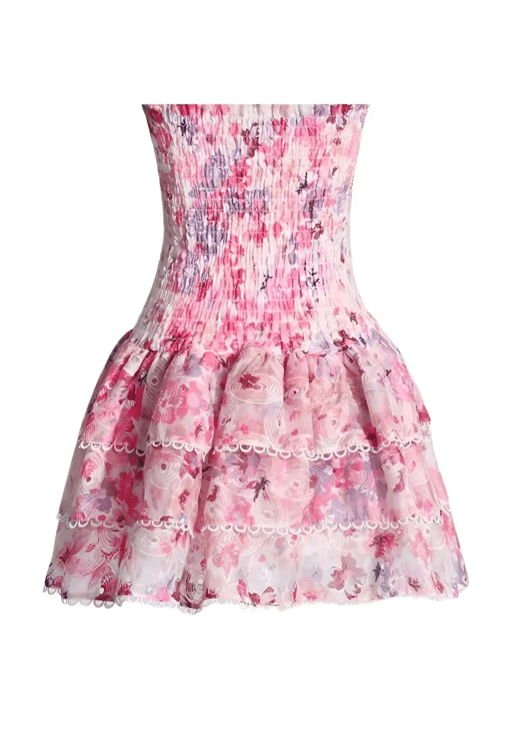 Cecilia | Trägerloses Blumenkleid